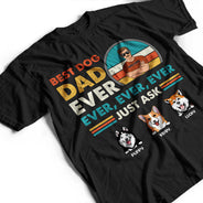 Meilleur papa chien de tous les temps - Cadeau pour papa - T-shirt personnalisé
