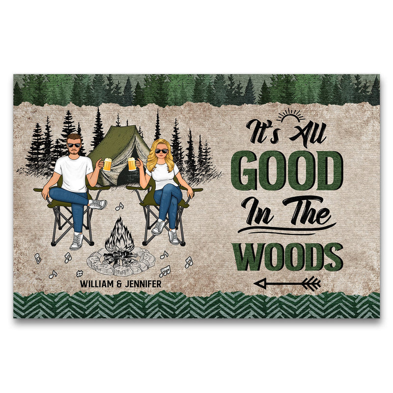 Camping Couple It's All Good - Personalized Custom Doormat