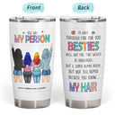 Bestie Sibling I‘d Walk Through Fire For You - Personalized Custom Tumbler