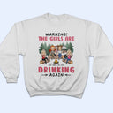 Camping Bestie Warning : les filles boivent encore - Cadeau pour les meilleures amies - T-shirt personnalisé