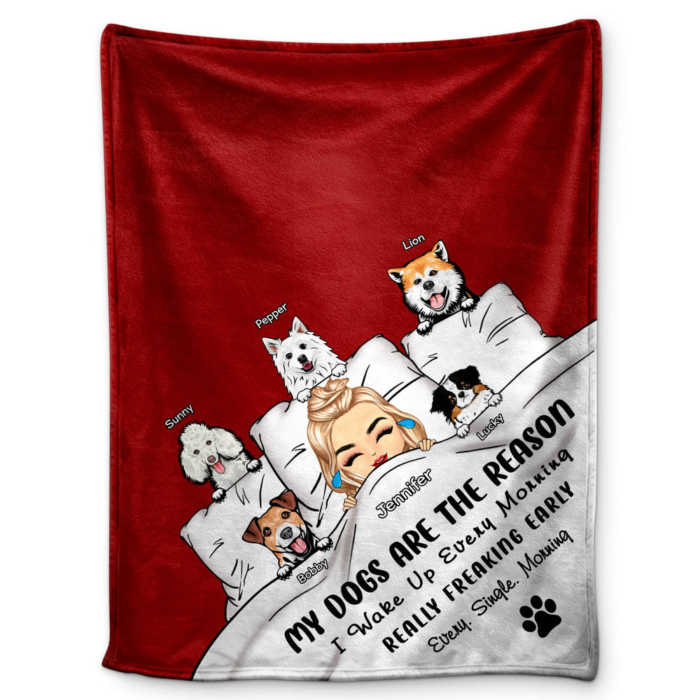 Chaque matin - Cadeau pour maman chien, papa chien, maman chat, papa chat - Couverture polaire personnalisée