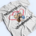 Promoted To Grandpa Grandma - Gift For Grandparents - Personalized Custom T Shirt