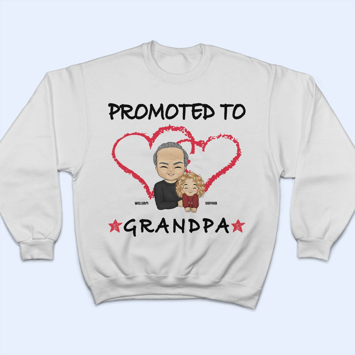 Promoted To Grandpa Grandma - Gift For Grandparents - Personalized Custom T Shirt
