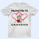 Promoted To Grandpa Grandma - Gift For Grandparents - Personalized Custom T Shirt