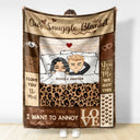 Couple Chibi Snuggle Blanket You&#39;re The Only One - Gift For Couple - Personalized Custom Fleece Blanket