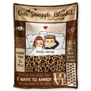 Couple Chibi Snuggle Blanket You&#39;re The Only One - Gift For Couple - Personalized Custom Fleece Blanket