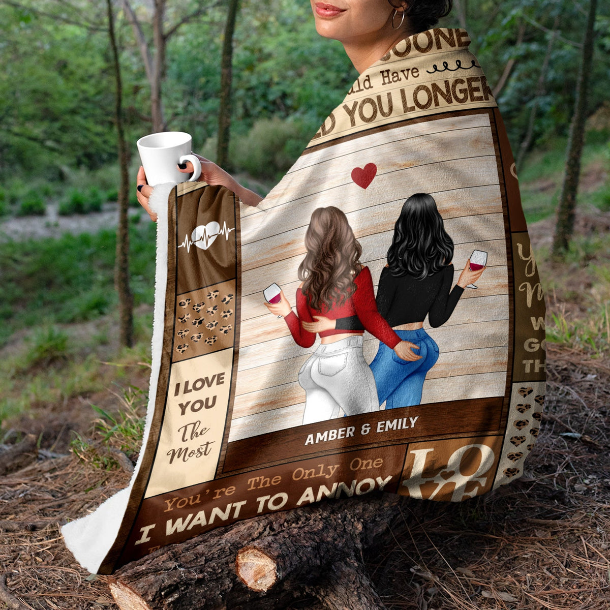 Couple, j'aurais aimé te retrouver plus tôt - Cadeau pour couple - Couverture polaire personnalisée