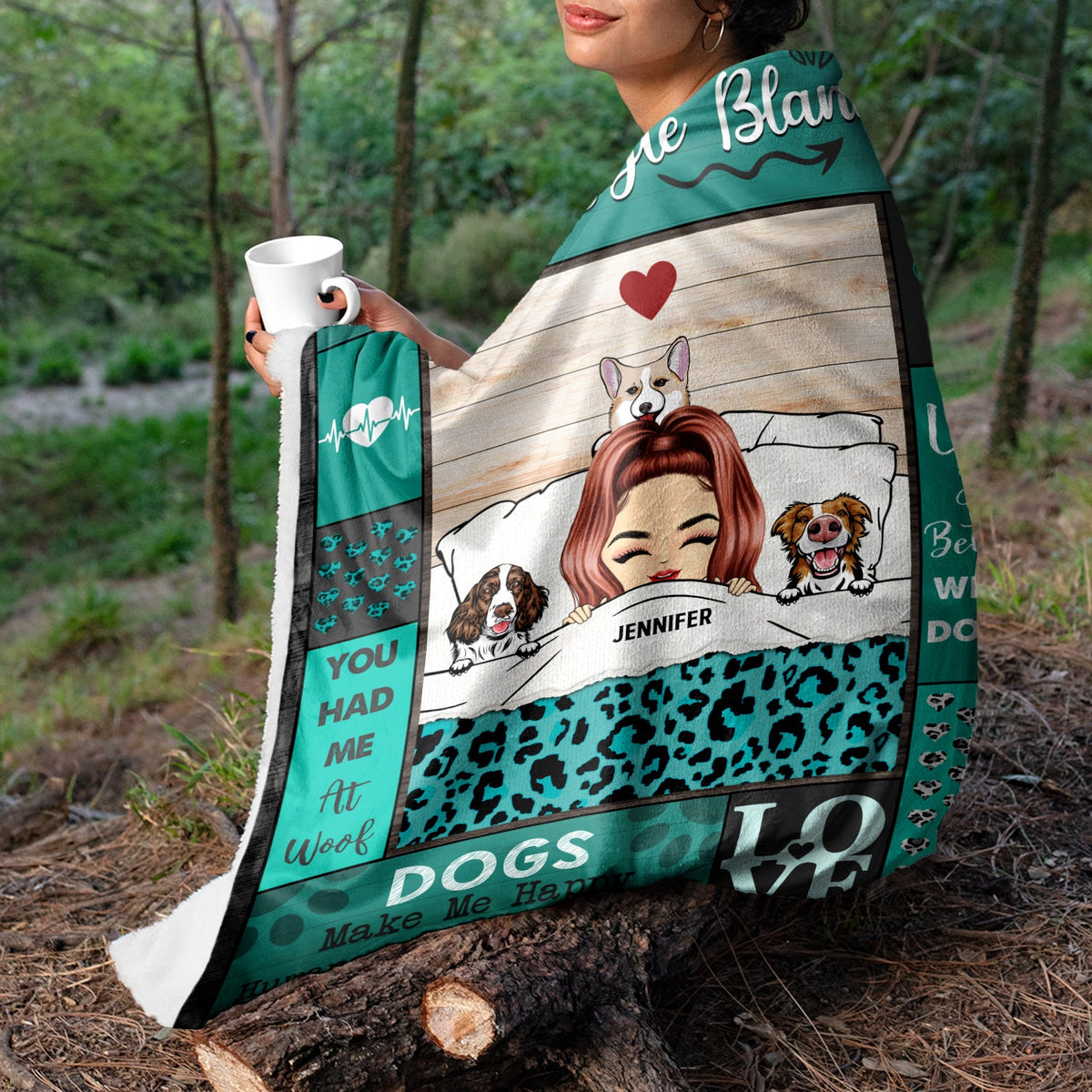 Dog Mom Dog Dad Our Snuggle Blanket - Gift For Dog Lovers - Personalized Custom Fleece Blanket