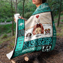 Dog Mom Dog Dad Our Snuggle Blanket - Gift For Dog Lovers - Personalized Custom Fleece Blanket