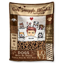 Dog Mom Dog Dad Our Snuggle Blanket - Gift For Dog Lovers - Personalized Custom Fleece Blanket