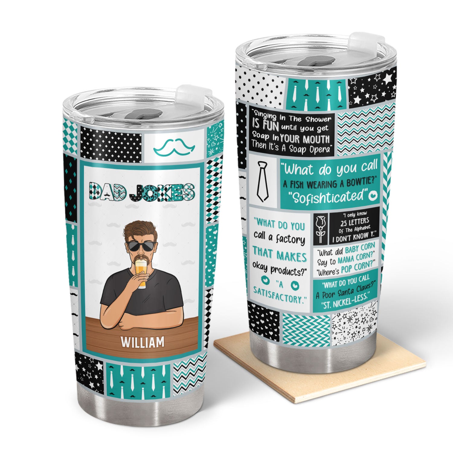 Father Dad Jokes - Gift For Father - Personalized Custom Tumbler