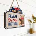 Dad's Man Cave - Home Decor For Father - Personalized Custom Shaped Wood Sign
