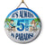 Beach Always 5 O'Clock In Paradise - Gift For Couples - Personalized Custom Wood Circle Sign
