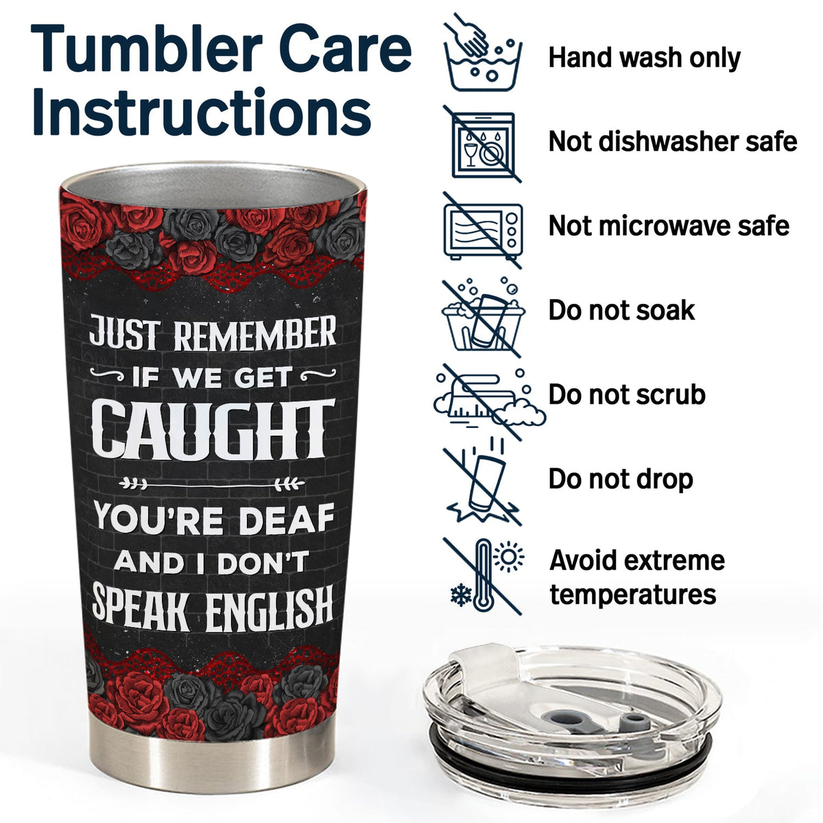 If We Get Caught Partners In Crime Rose Ver - Gift For Besties - Personalized Custom Tumbler