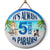 Beach Always 5 O'Clock In Paradise - Gift For Dog Lovers - Personalized Custom Wood Circle Sign