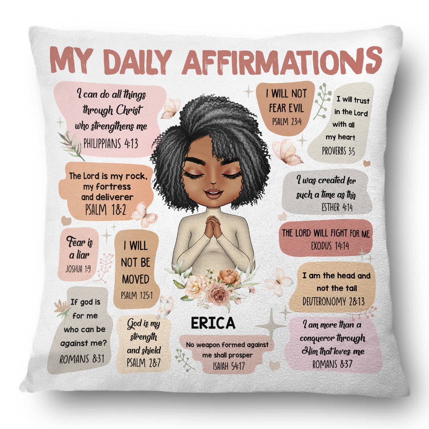 My Daily Affirmation - Gift For Yourself, Gift For Women - Personalized Pillow