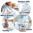 Mother As A Hug From Me - Gift For Daughter - Personalized Fleece Blanket