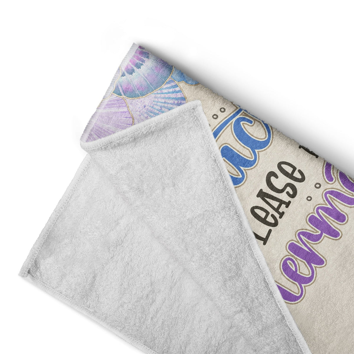 Serviette de plage personnalisée « Mermaid Beach Please I'm A Mermaid » - Cadeau pour femmes et amoureux de la plage