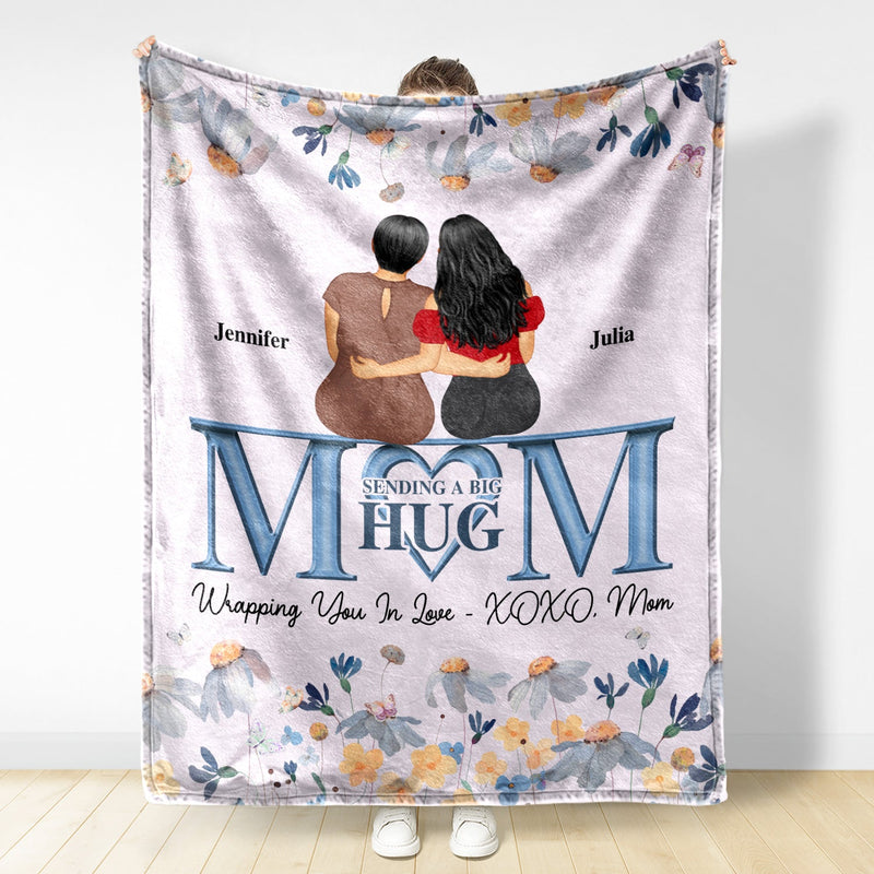 Sending A Big Hug - Gift For Daughters - Personalized Fleece Blanket