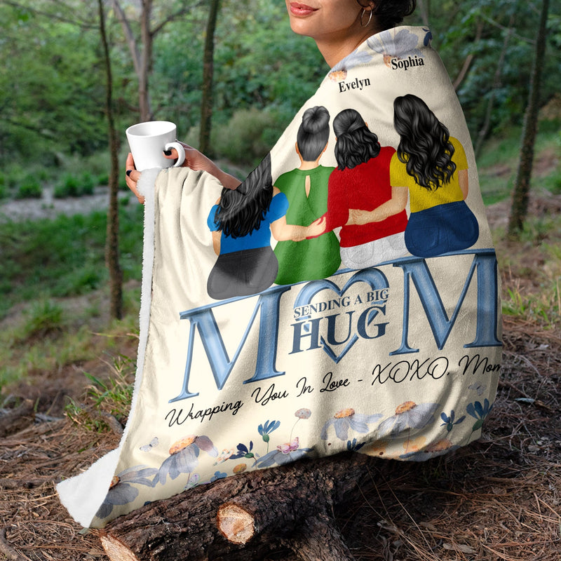 Sending A Big Hug - Gift For Daughters - Personalized Fleece Blanket