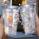 Mes affirmations quotidiennes - Cadeau pour vous-même, cadeau pour femme - Gobelet isotherme personnalisé en acrylique avec paille