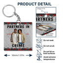 Custom Photo Bestie Sibling Partners In Crime If We Get Caught - Gift For Bestie, Sibling - Personalized Acrylic Keychain