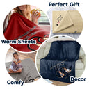 Long Distance Relationship Hold You Until I Can - Gift For Couples - Personalized Fleece Blanket