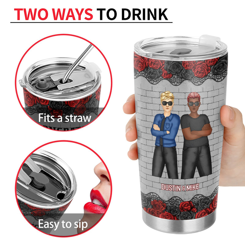 Congrats On Being My Bestie Black Rose - Gift For Bestie - Personalized Tumbler