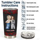 Congrats On Being My Bestie Black Rose - Gift For Bestie - Personalized Tumbler