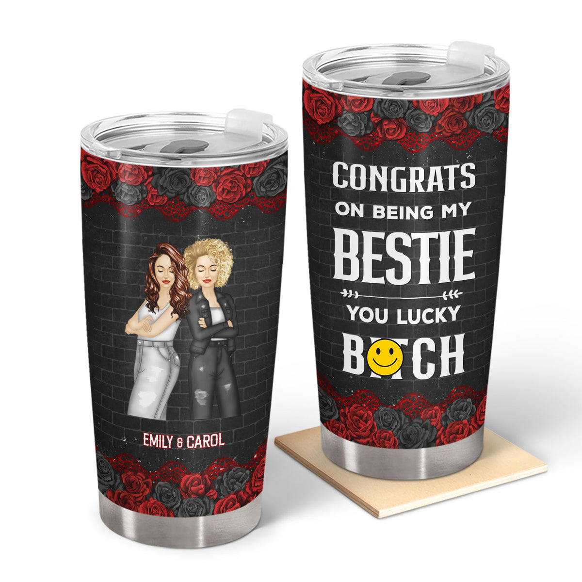 Congrats On Being My Sibling - Personalized 30oz Tumbler With