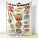 My Daily Affirmations - Gift For Yourself, Gift For Women - Personalized Fleece Blanket