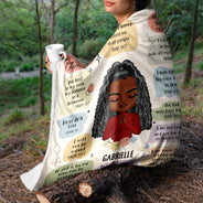 My Daily Affirmations - Gift For Yourself, Gift For Women - Personalized Fleece Blanket