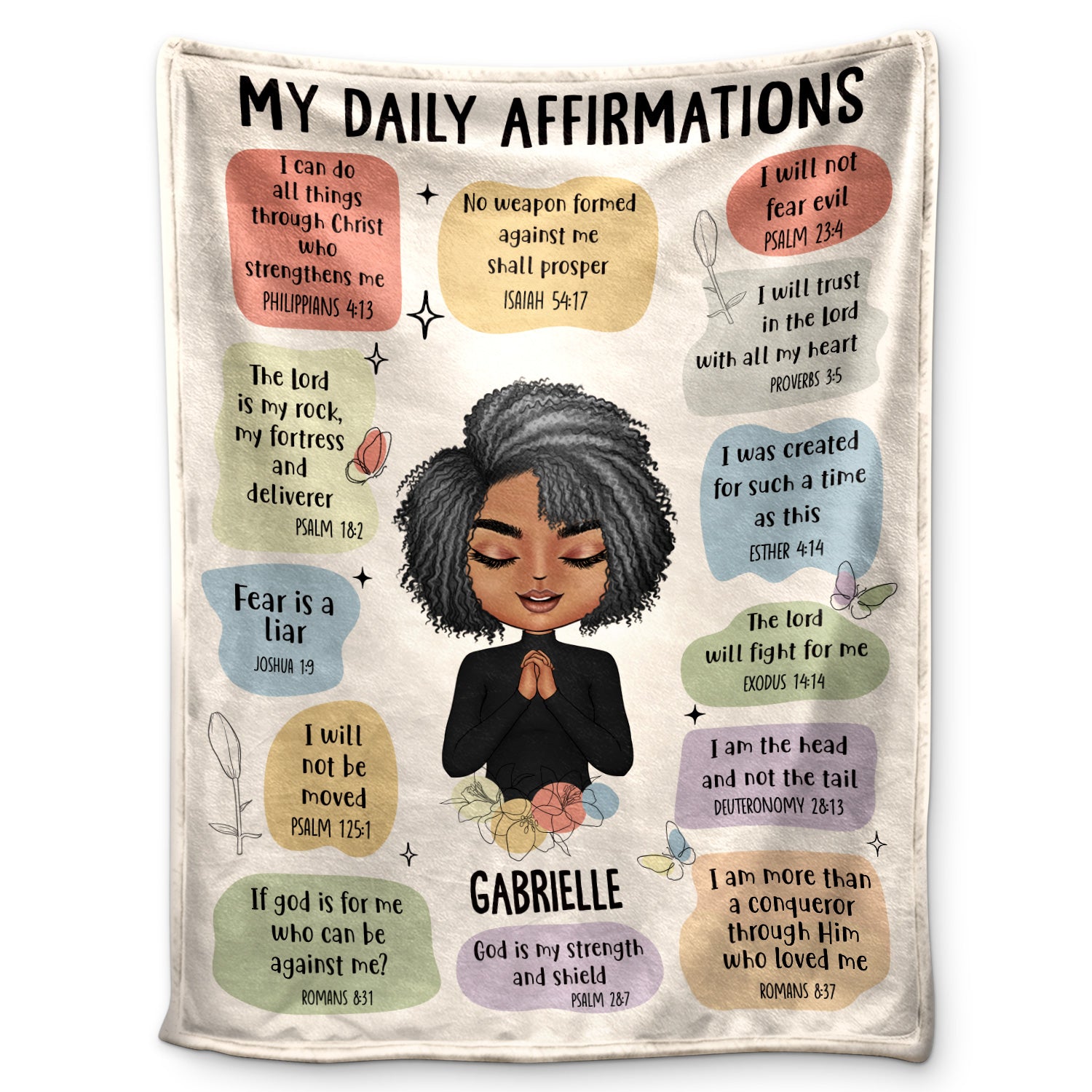 My Daily Affirmations - Gift For Yourself, Gift For Women - Personalized Fleece Blanket