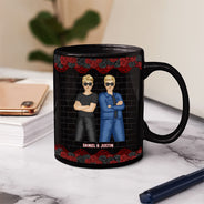 Black Rose Fashion Félicitations pour être devenue ma meilleure amie - Cadeau pour meilleure amie - Mug noir personnalisé