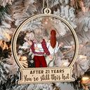 Christmas Couple After Years You Still This Hot - Gift For Couples - Personalized 2-Layered Mix Ornament
