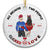 Clicked Love - Christmas Gift For Couples - Personalized Circle Ceramic Ornament