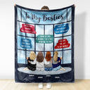 Friendship Warms The Coldest Days - Gift For Besties - Personalized Fleece Blanket