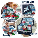 Friendship Warms The Coldest Days - Gift For Besties - Personalized Fleece Blanket