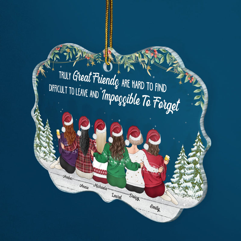 Truly Great Friends - Christmas, Gift For Bestie - Personalized Medallion Acrylic Ornament