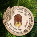 God Says That I Am - Christmas Gift For Women - Personalized 2-Layered Wooden Ornament