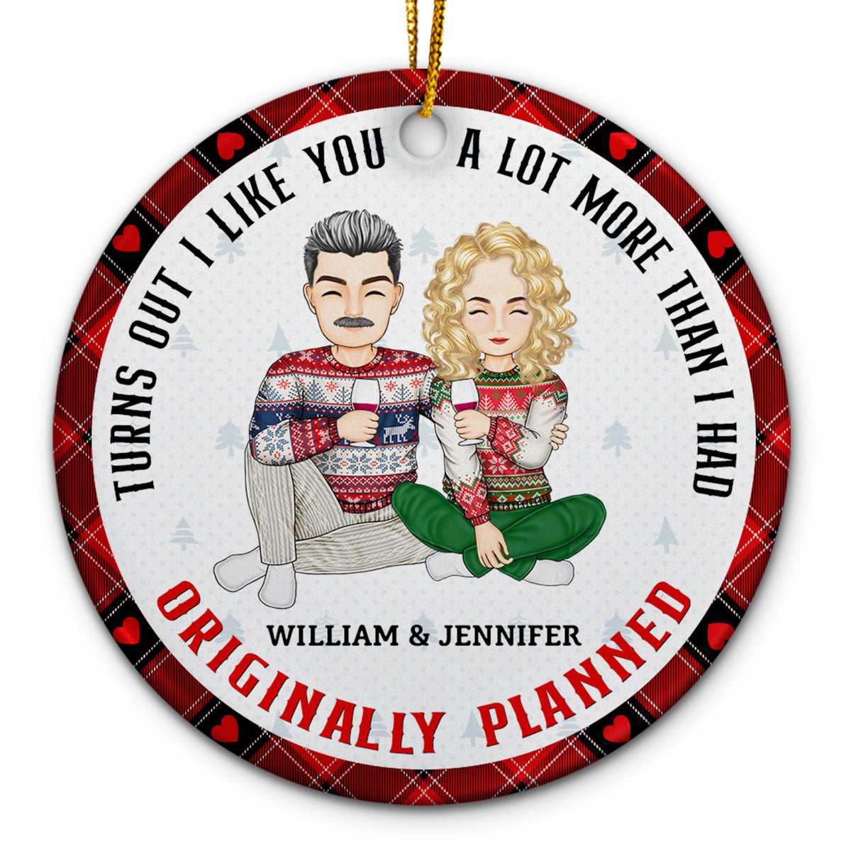 Christmas Couple Turns Out I Like You A Lot More T For Couples Wander Prints™ 5476