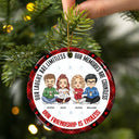 Christmas Bestie Our Friendship Is Endless - Gift For Bestie - Personalized Circle Ceramic Ornament