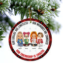Christmas Bestie Our Friendship Is Endless - Gift For Bestie - Personalized Circle Ceramic Ornament