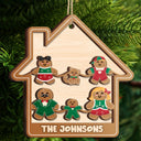 Gingerbread Cookies Pet Family - Christmas, Gift For Family - Personalized 2-Layered Wooden Ornament
