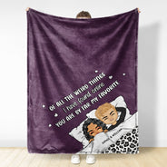 Couple Chibi Tu es mon préféré - Cadeau pour couple - Couverture polaire personnalisée