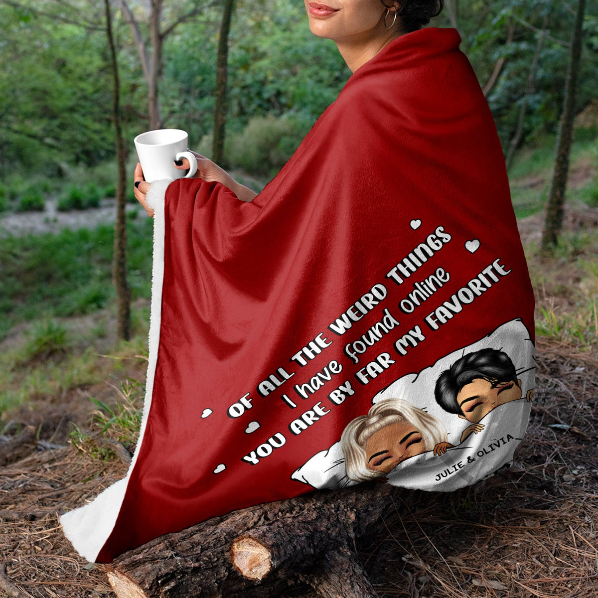 Couple Chibi Tu es mon préféré - Cadeau pour couple - Couverture polaire personnalisée