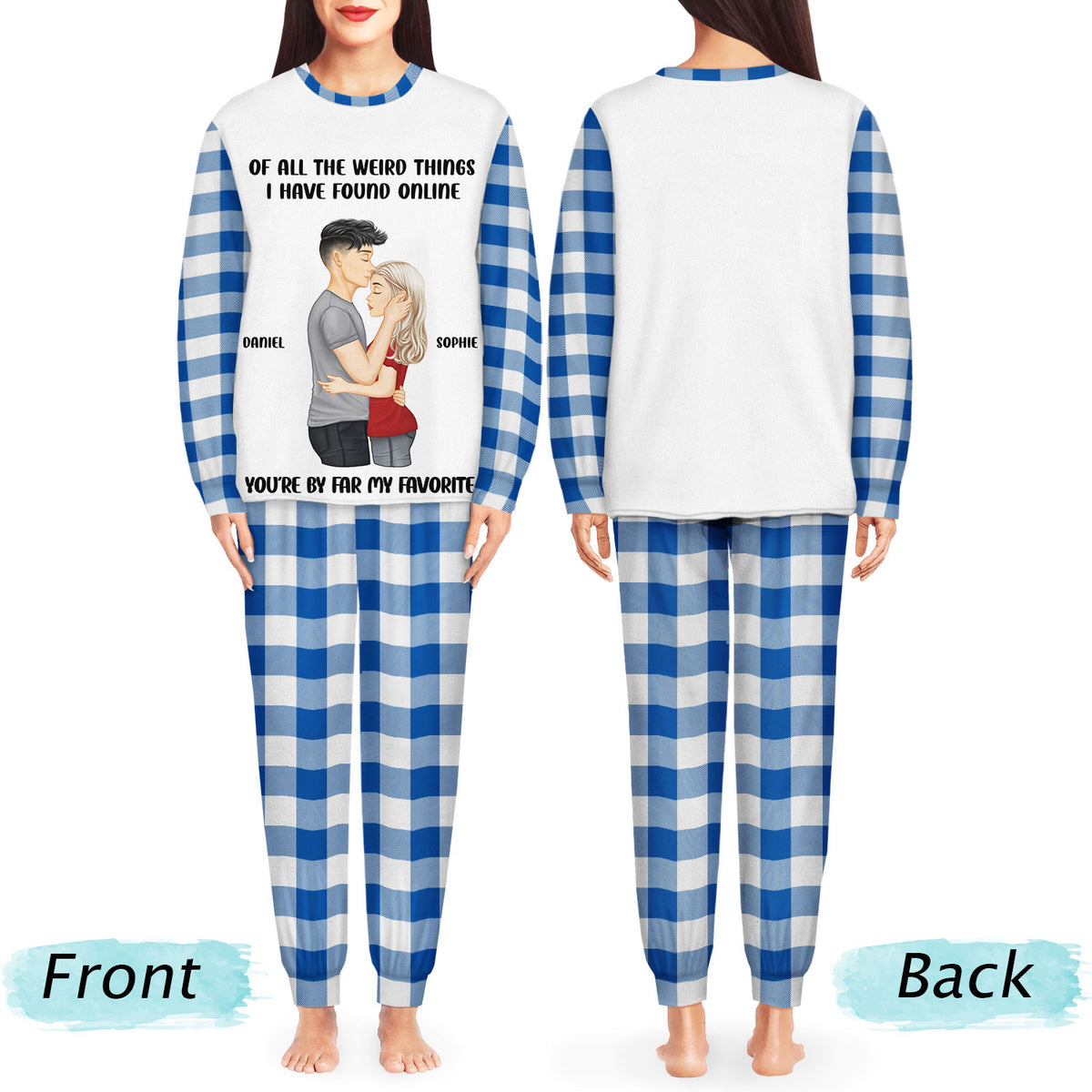 Unisex couples pajamas hot sale