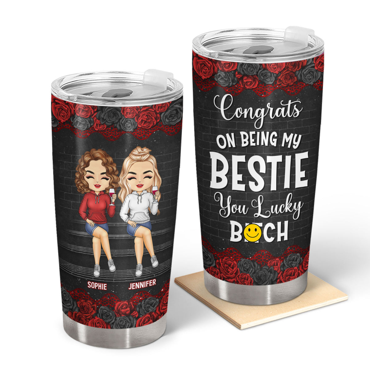 Chibi Congrats On Being My Bestie - Gift For Bestie - Personalized Tum ...