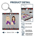 Bestie Fashion Black Rose Congrats On Being My Bestie - Gift For Bestie - Personalized Acrylic Keychain