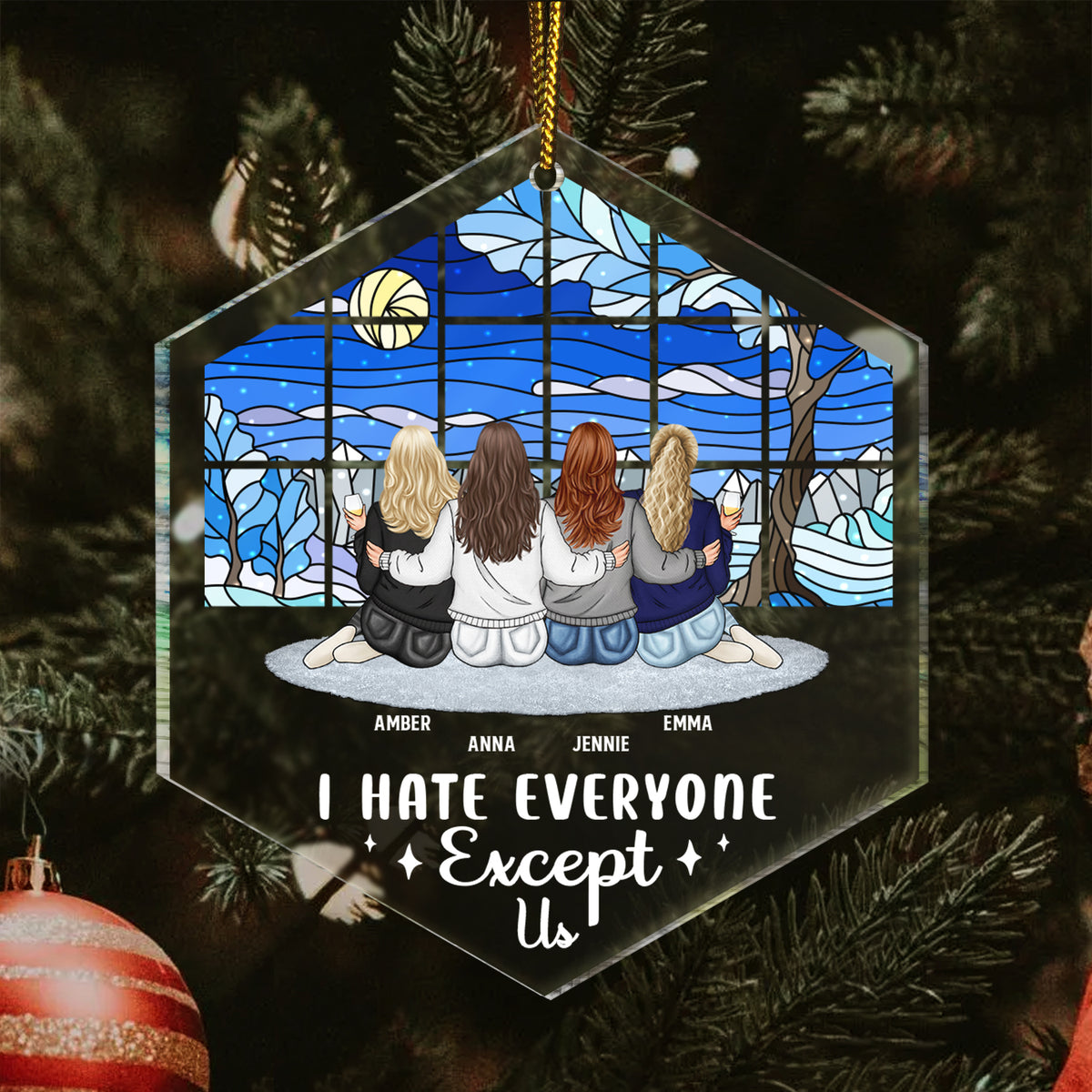 I Hate Everyone - Christmas Gift For Besties - Personalized Custom Sha ...